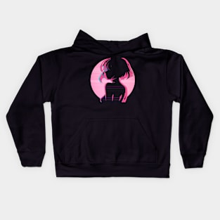 Vintage Retro Anime Girl Kids Hoodie